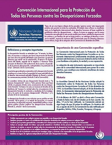 Convención Internacional para la Protección de todas las Personas contra las Desapariciones Forzadas