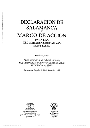 Una revisión de las actividades de la UNESCO a la luz de la Declaración de Salamanca.