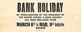 Franklin Roosevelt Calls for a Banking Holiday