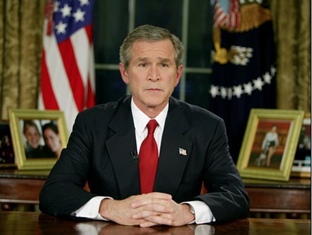 President GW Bush Delivers Speech, Urging Americans to stimulate Economy Through Spending
