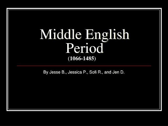 Middle English Period