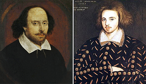 Marlowe and Shakespeare are born