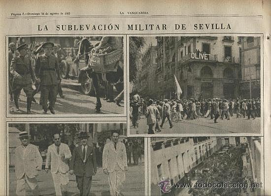 “Sanjurjada”: sublevación militar en Sevilla.