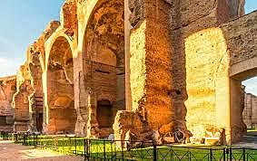 Interior de las termas de Caracalla (Roma)