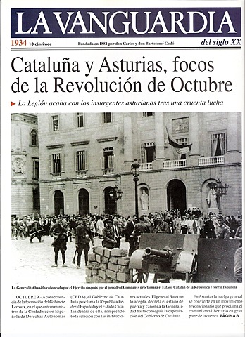 Revolución de octubre de Cataluña y Asturias.