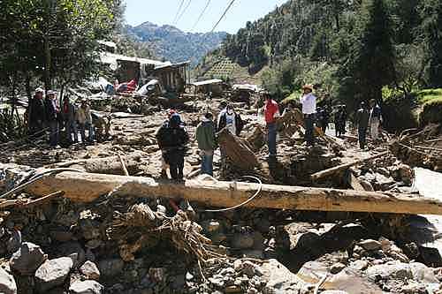 Deslave en el Municipio de Angangueo.