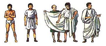 De toga praetexta a toga virilis, de niño a hombre en el  imperio romano.