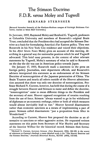 The Stimson Doctrine