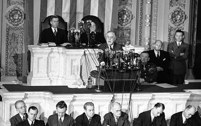 Roosevelt Delivers State of the Union Speech, Emphasizing Wartime Production