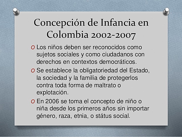CONCEPCIÓN DE LA INFANCIA EN COLOMBIA