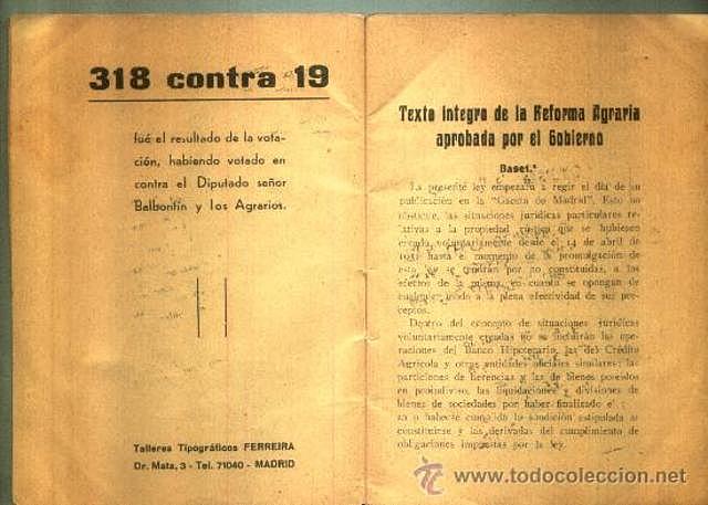 Ley de Bases de la Reforma Agraria.