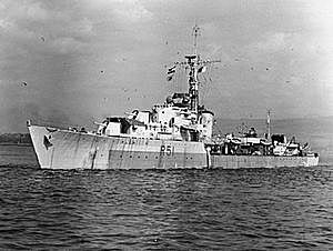 Sirvió en  el HMS Chevron.