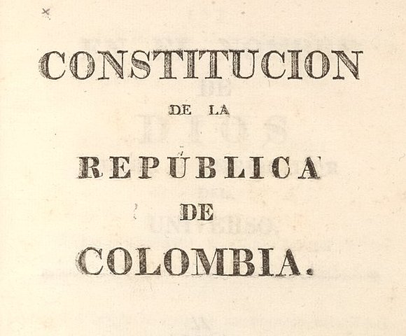 Creación de la república de Colombia (Constitución política)