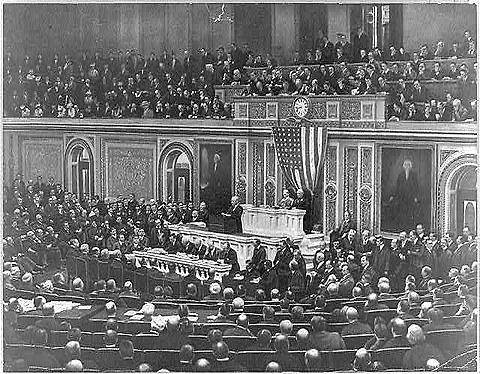 Woodrow Wilson Asks For Declaration of War Against Germany