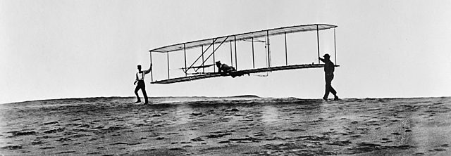 The Wright Brothers first fly