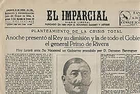 Dimisión de Primo de Rivera.