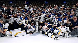 The blues winning the stanley cup