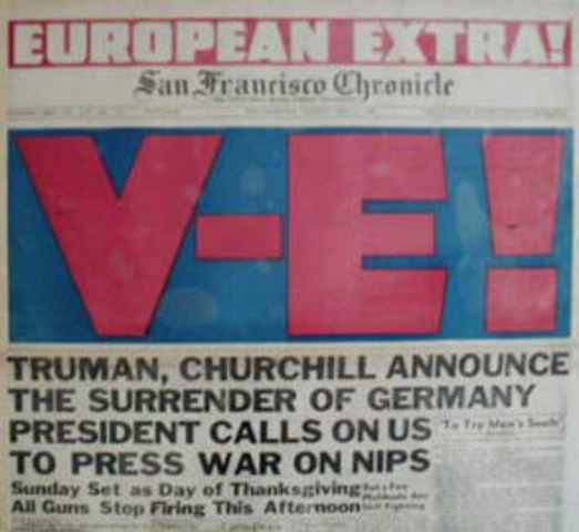 V-E day (victory in europe)
