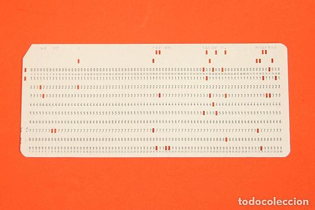 Las tarjetas perforadas.