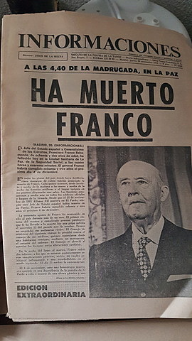 Muerte de Franco y comienzo de la Transición