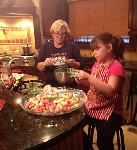 Making christmas cookies