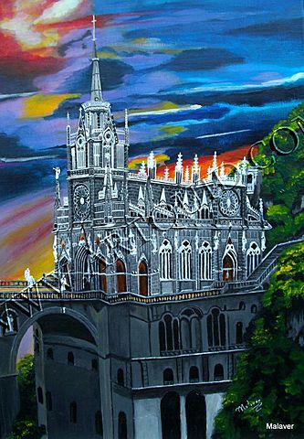 Las lajas sanctuary in Colombia