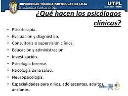 PSICOLOGIA CLINICA COMO ESPECIALIDAD