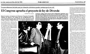Aprobación de la Ley del Divorcio