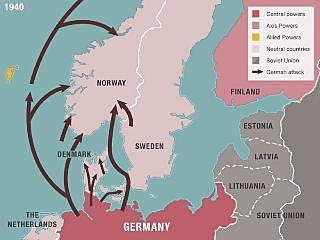 DENMARK AND NORWAY ARE CONQUERED BY GERMANY