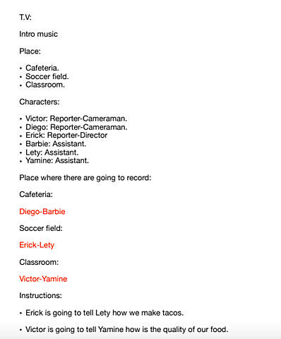 Tv and radio scripts