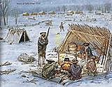 Continental Army wintering at Valley Forge