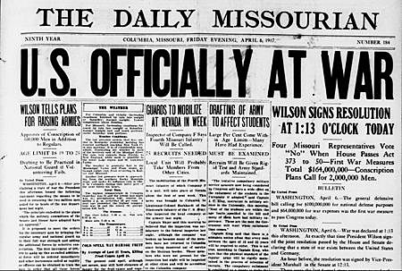 America declares war on Austria-Hungary