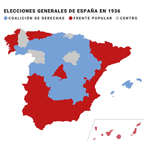 En les eleccions generals guanya la coalició del Front Popular. A  Catalunya, Companys tornà al capdavant de la Generalitat