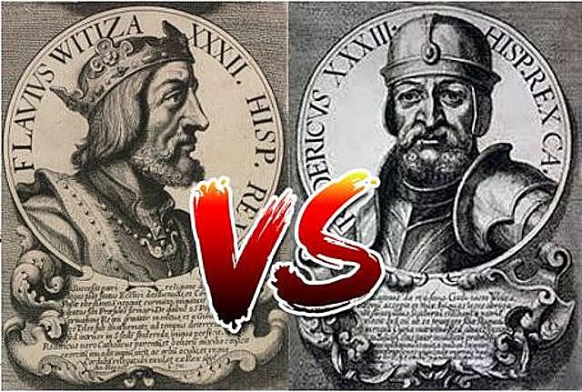 Guerra civil visigoda Roderic vs Achila