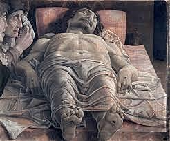 Lamentación sobre Cristo Muerto. Andrea Mantegna.  Quattrocento.