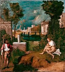 La Tempestad. Giorgione. Pintura Veneciana.