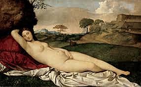 La Venus dormida. Giorgone. Pintura Veneciana.