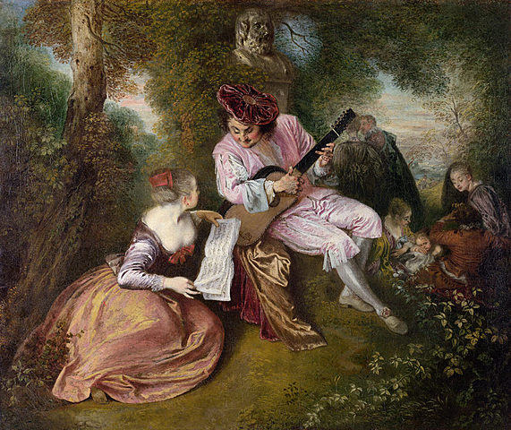 La escala del amor, Watteau