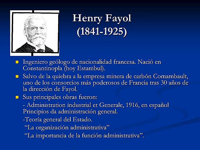 Henri Fayol (Teoría de la admon operacional moderna)