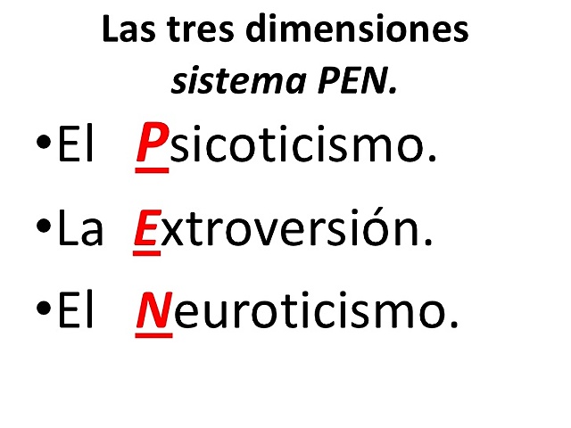 La teoría de la Personalidad de Eysenck: el modelo PEN