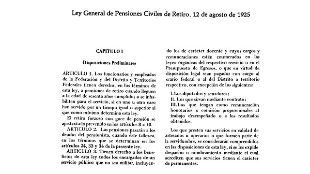 Dirección General de Pensiones Civiles y de Retiro.