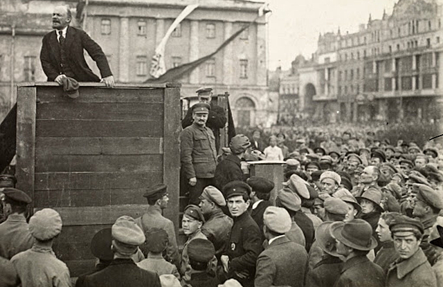 Huelga en la revolución de 1917.