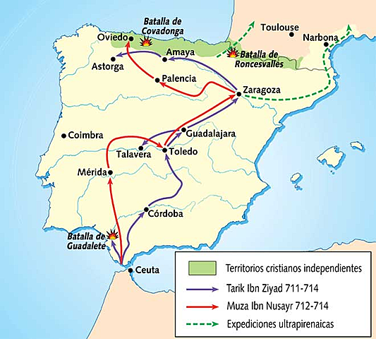 CONQUISTA DE LA PENÍNSULA IBÉRICA
