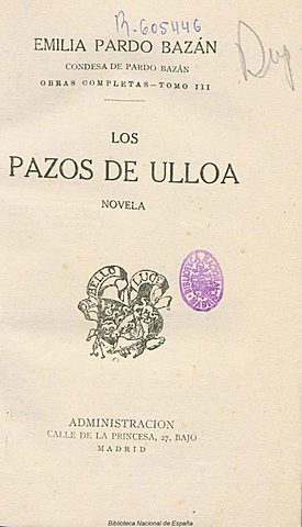 PUBLICACIÓN PAZOS DE ULLOA, EMÍLIA PARDO BAZÁN