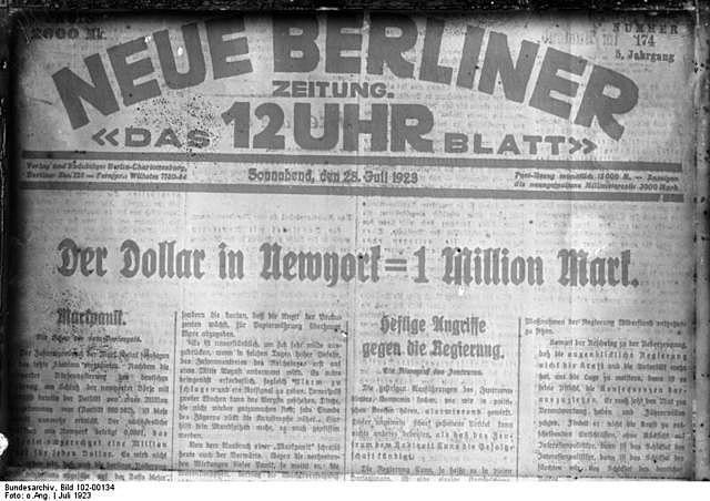 Hiperinflación en la República de Weimar