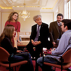 Elie Wiesel started teaching at Boston University.