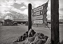 Arrival at Manzanar Camp Grounds