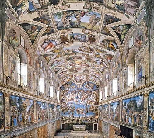 La bóveda de la capilla Sixtina (Michelangelo Buonarroti 1475-1564