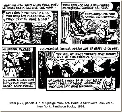 Vladek does illegal acts to help provide for his family