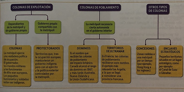 Los distintos tipos de colonias